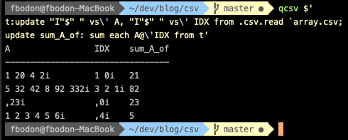 operations on array columns